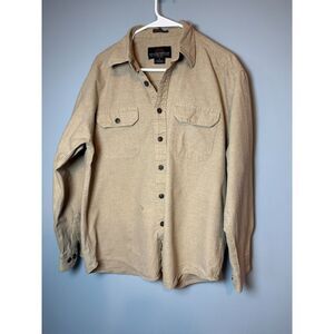 Weatherproof Garment Company Men's Cotton Chamois Long Sleeve Button Down Shirt